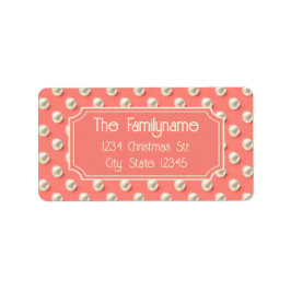 Custom Coral and Pearl Return Address  Adressaufkleber