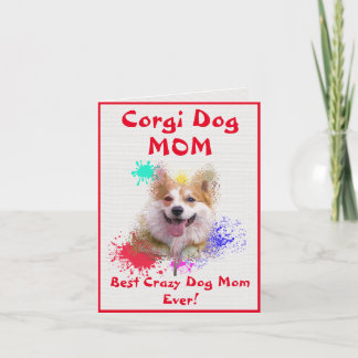 Custom Corgi Mama Dog Beste Crazy Dog Lady Digital Karte
