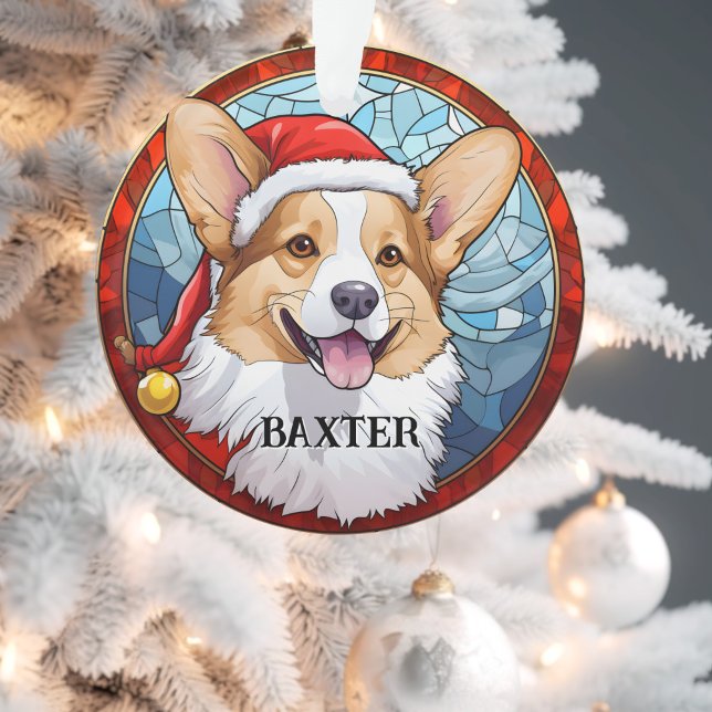Custom Corgi Xmas Ornament (Personalized Corgi Ornament )