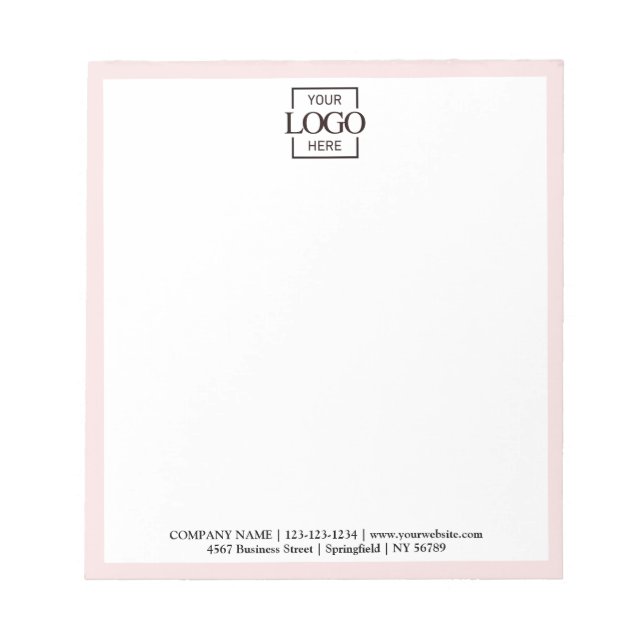Custom Corporate Business Logo Modern Professional Notizblock (Vorderseite)
