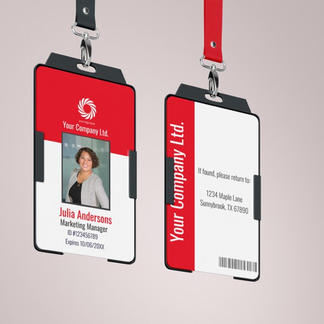 Custom Corporate Employee ID Badge – Teal Prof (Créateur téléchargé)