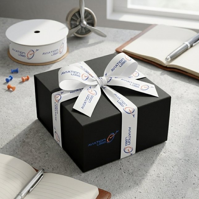 Custom Corporate Gift Logo Grosgrain Ribbon Ripsband (Custom Corporate Gift Logo Grosgrain Ribbon)