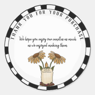 Custom Country Candle Business Danke Stickers