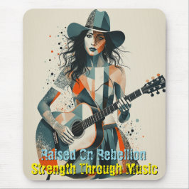 Custom Country Girl Gitarrist Art Inspiration Mousepad