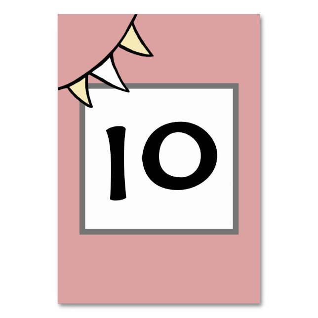 Custom Country Wedding Traktor Bunting Tischnummer (Vorderseite)