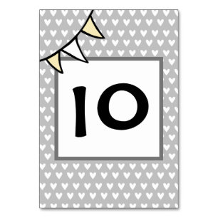 Custom Country Wedding Traktor Bunting Tischnummer