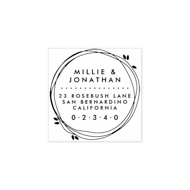 Custom Couple Elegante Moderne Kleider Rücksendead Gummistempel (Prägung)