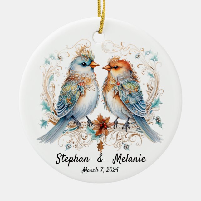 Custom Couple Wedding Ornament (Vorne)