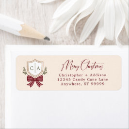 Custom Couple's Monogram Wappen Bow Weihnachten
