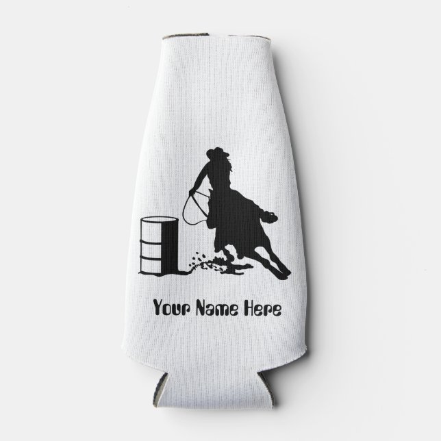 Custom Cowgirl Barrel Racing Flasche Cooler Name h Flaschenkühler (Vorderseite)