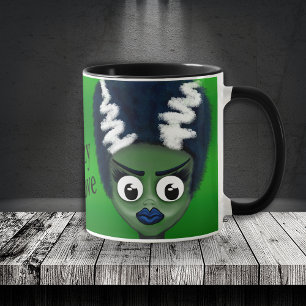 Custom Crazy in Liebe Bride Frankenstein Kaffeetasse