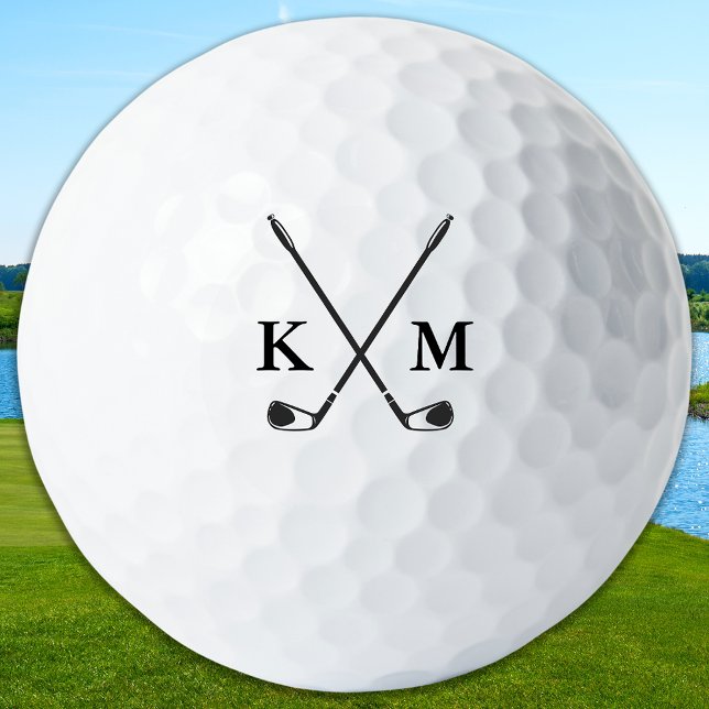 Custom Create Golfer Personalize Monogram Initials Golfball (Von Creator hochgeladen)