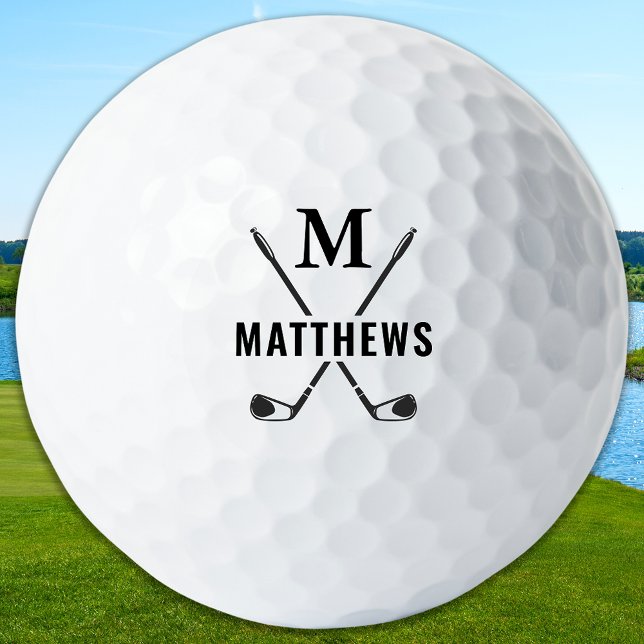 Custom Create Golfer Personalized Monogram & Name Golfball (Von Creator hochgeladen)