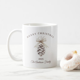 Custom Creme weiß pineca Weihnachtsgeschenk Kaffeetasse