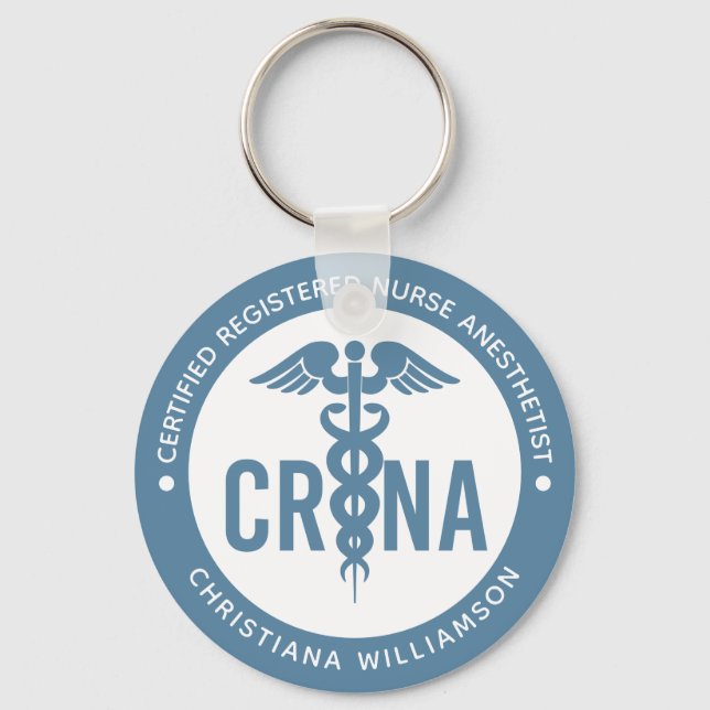 Custom CRNA Certified Registered Nurse Anesthetist Schlüsselanhänger (Vorderseite)