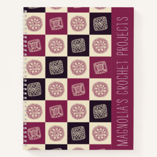 Custom Crochet Granny Square Muster Notizbuch