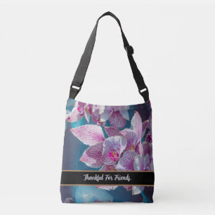 Custom Crossbody Blumenbeutel "Danke für die Freun Tragetaschen Mit Langen Trägern