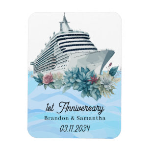 Custom Cruise 1. Hochzeit Anniversary Keepake Magnet