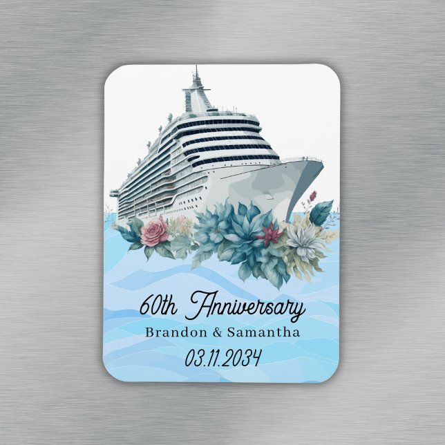 Custom Cruise 60. Hochzeit-Jubiläum Keepake Magnet (Custom Cruise 60th Wedding Anniversary Keepsake Magnet
)