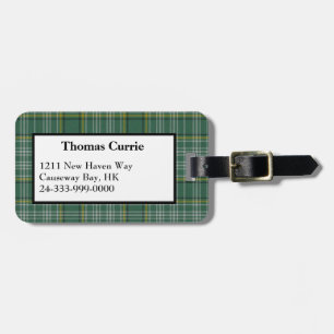 Custom Currie Tartan Karierte Gepäckmarke Gepäckanhänger