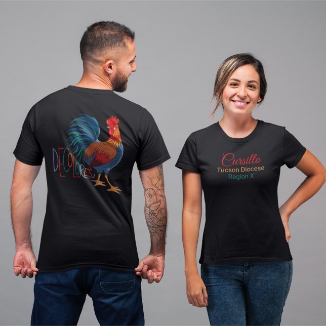 Custom Cursillo Decolores with Diocese & Region  T-Shirt (Von Creator hochgeladen)