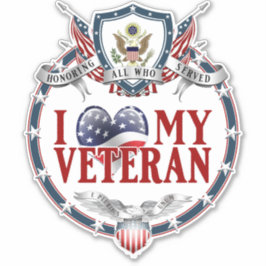 Custom Cut Luv Mein Veteran Aufkleber