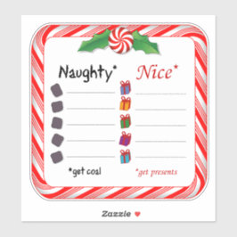 Custom Cut Stickers für Naughty oder Nice Aufkleber