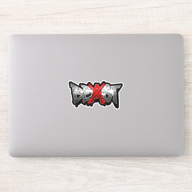 Custom-Cut Vinyl BEAST Logo Sticker (Computer)