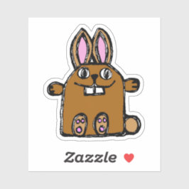 Custom-Cut Vinyl Sticker - Bailey Bunny