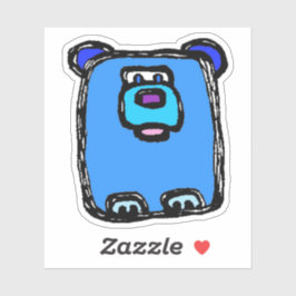 Custom-Cut Vinyl Sticker - Bernie Bear