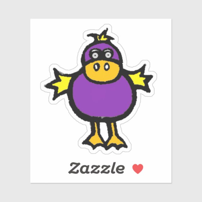Custom-Cut Vinyl Sticker - Davey Duck (Blatt)