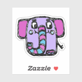 Custom-Cut Vinyl Sticker - Ely Elephant