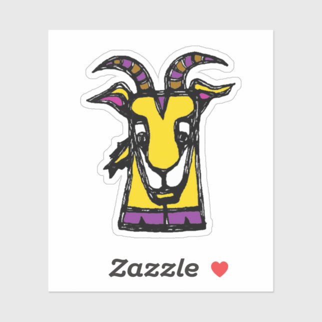 Custom-Cut Vinyl Sticker - Gracie Goat (Blatt)