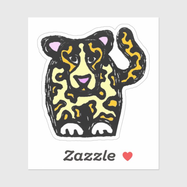 Custom-Cut Vinyl Sticker - Jayla Jaguar (Blatt)