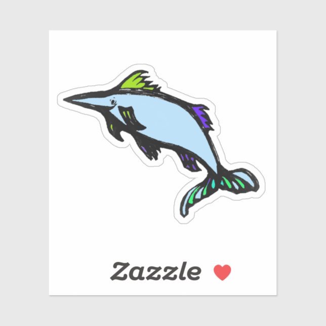 Custom-Cut Vinyl Sticker - Xola Xiphias Gladius (Feuille)