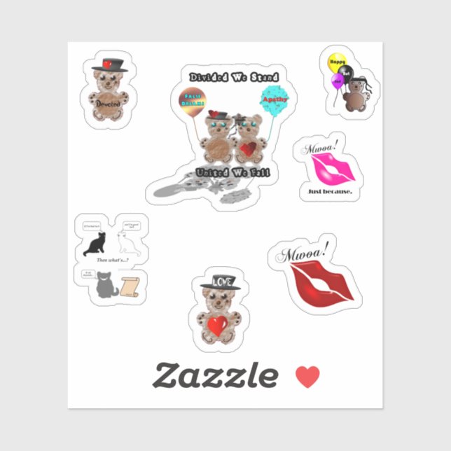 Custom Cut Vinyl Stickers Aufkleber (Blatt)