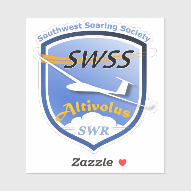 Custom-Cut Vinyl Stickers with SWSS Emblem Aufkleber (Blatt)
