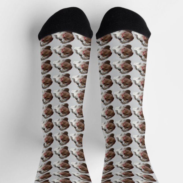 Custom Cute Cat image Pattern Socken (Oben)