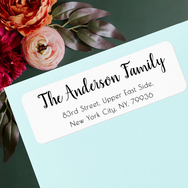 Custom Cute Elegant Simple White Return Address (Custom Cute Elegant Simple White Return Address Label)
