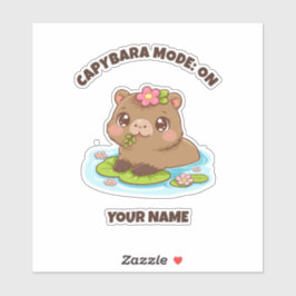 Custom Cute Kawaii Capybara Mode Aufkleber