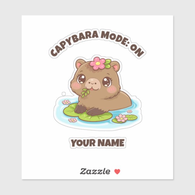 Custom Cute Kawaii Capybara Mode Aufkleber (Blatt)