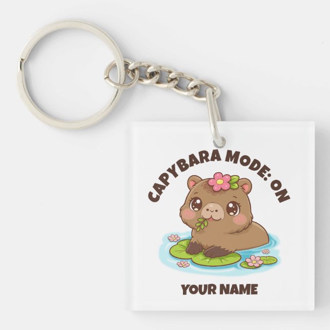 Custom Cute Kawaii Capybara Mode Schlüsselanhänger (Vorderseite)