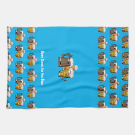 Custom Cyan Blue Bers Geschirrtuch