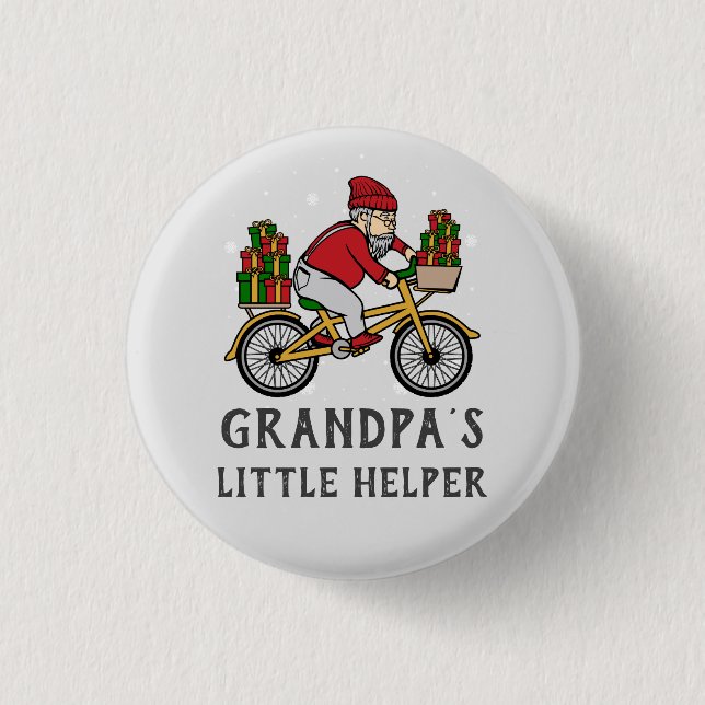 Custom Cyclist Christmas Matching Family Button (Vorderseite)