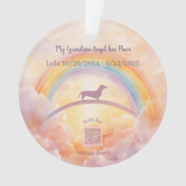 Custom Dachshund Rainbow Bridge Ornament
