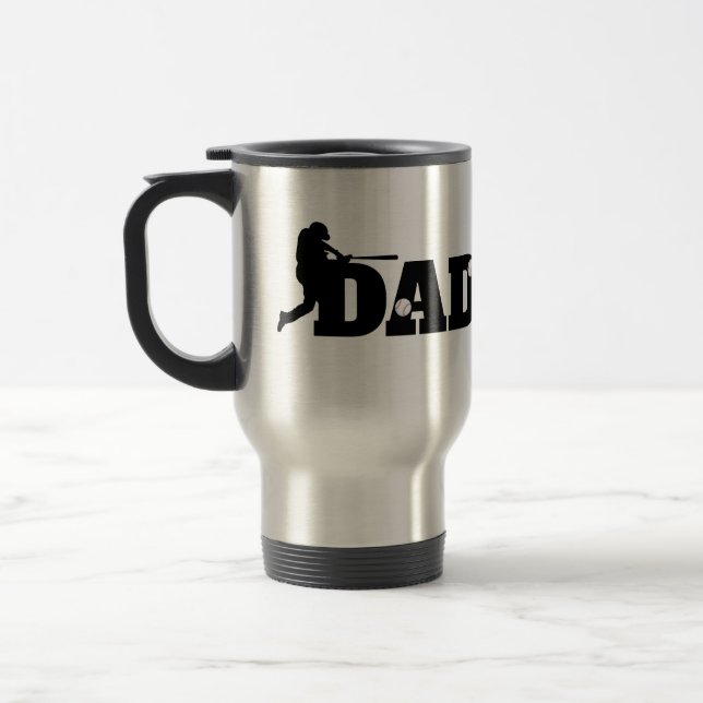 Custom Dad Baseball  Reisebecher (Links)