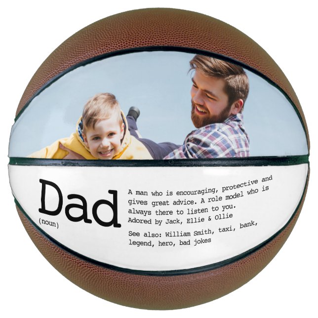 Custom Dad Definition Photo Modern Fun Basketball (Vorderseite)