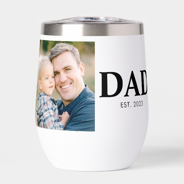 Custom Dad Established Photo Fathers Day (Vorderseite)