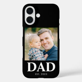 Custom Dad Established Photo Fathers Day iPhone 16 Hülle