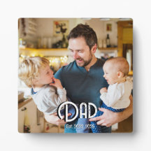 Custom Dad Established Photo Grunge Text